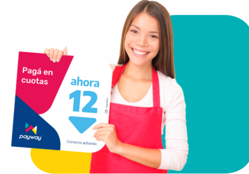 Vendedora contando que ofrece Programa Ahora 12